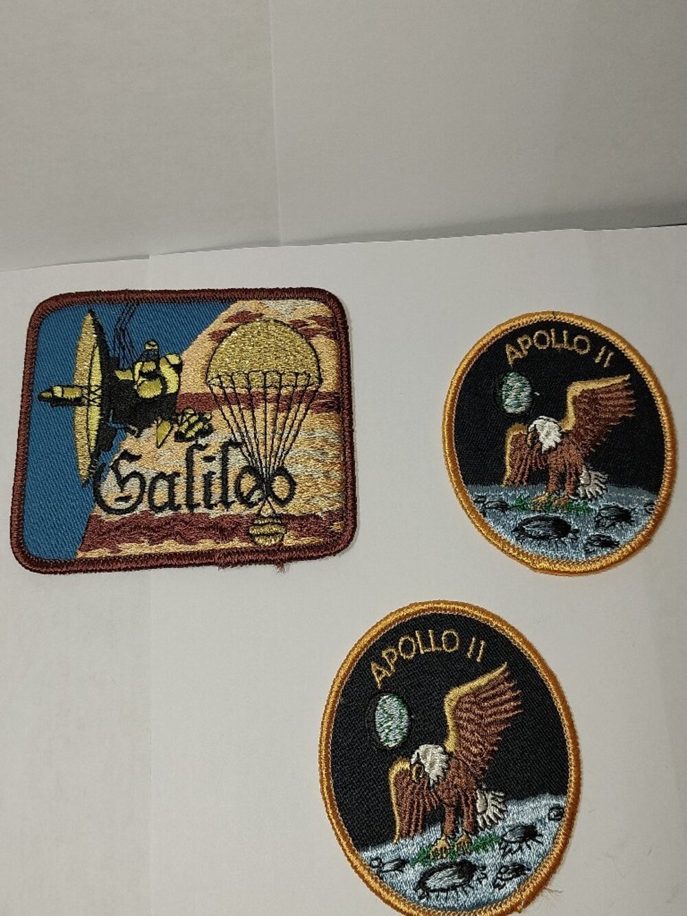 Vintage NASA Apollo 11 & Galileo Patches Set of 3